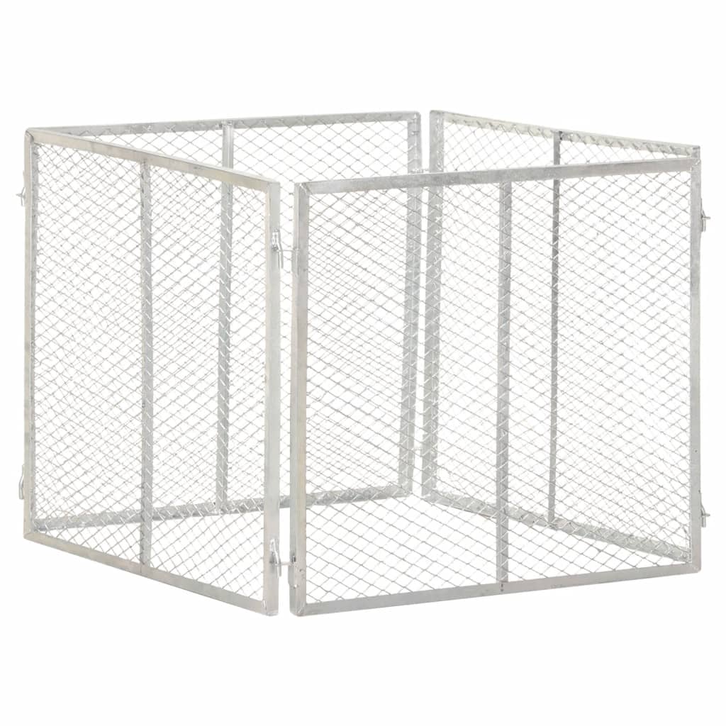 Vidaxx Kompostbehälter 85x85x70 cm aus verzinktem Stahl