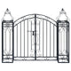 Vidaxl Port Decorative 122x20.5x100 cm Schmiedeeisen