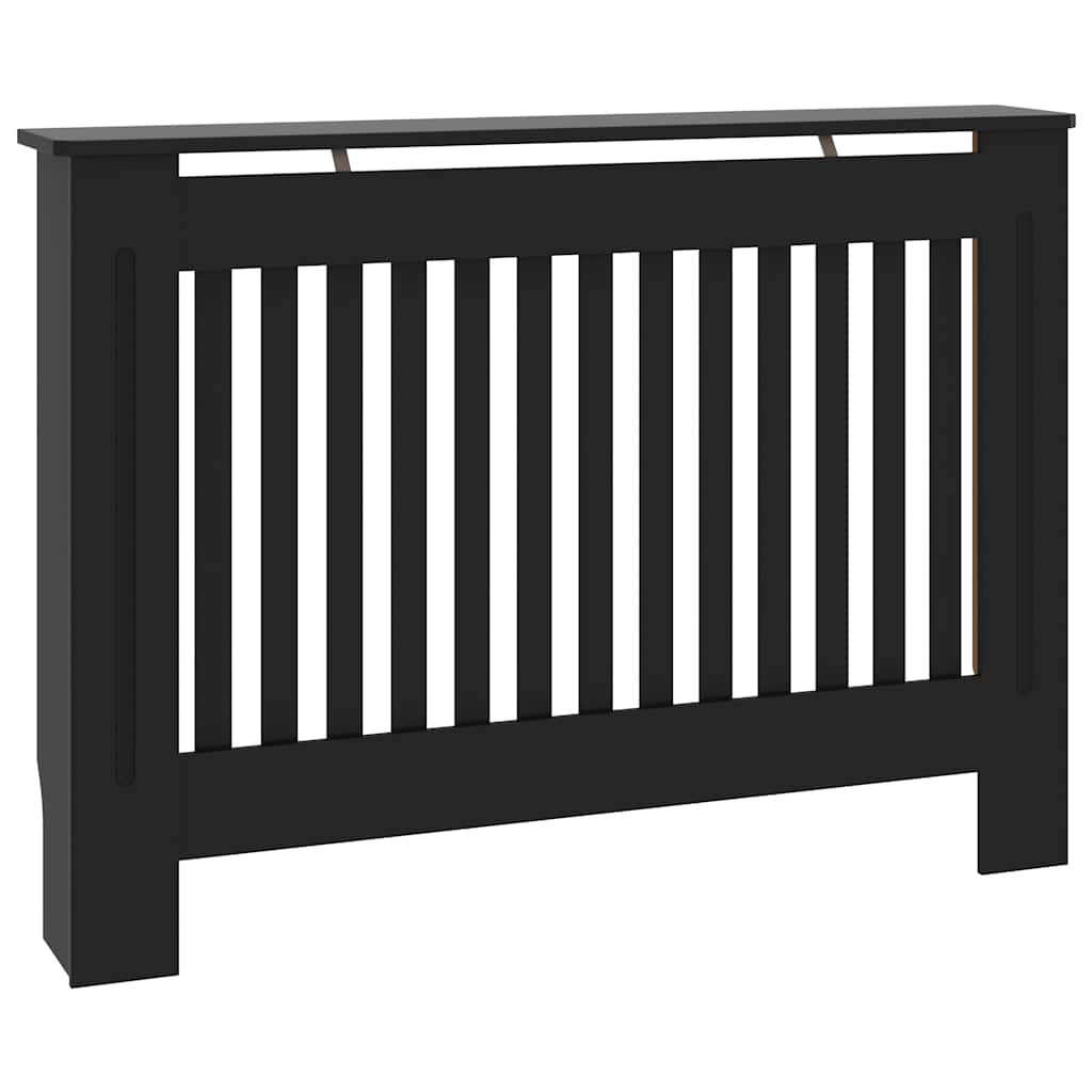 VIDAXL -Radiatorkonstruktion 112x19x81.5 cm MDF Schwarz