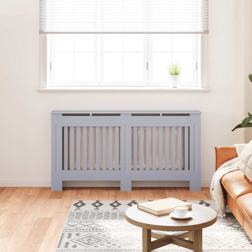VIDAXL -Radiatorkonstruktion 152x19x81.5 cm MDF -Anthrazit