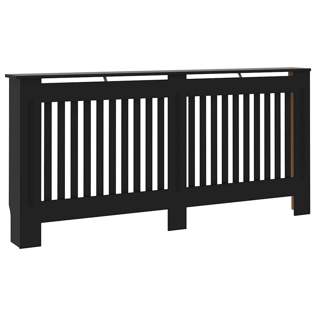 VIDAXL -Radiatorkonstruktion 172x19x81.5 cm MDF Schwarz