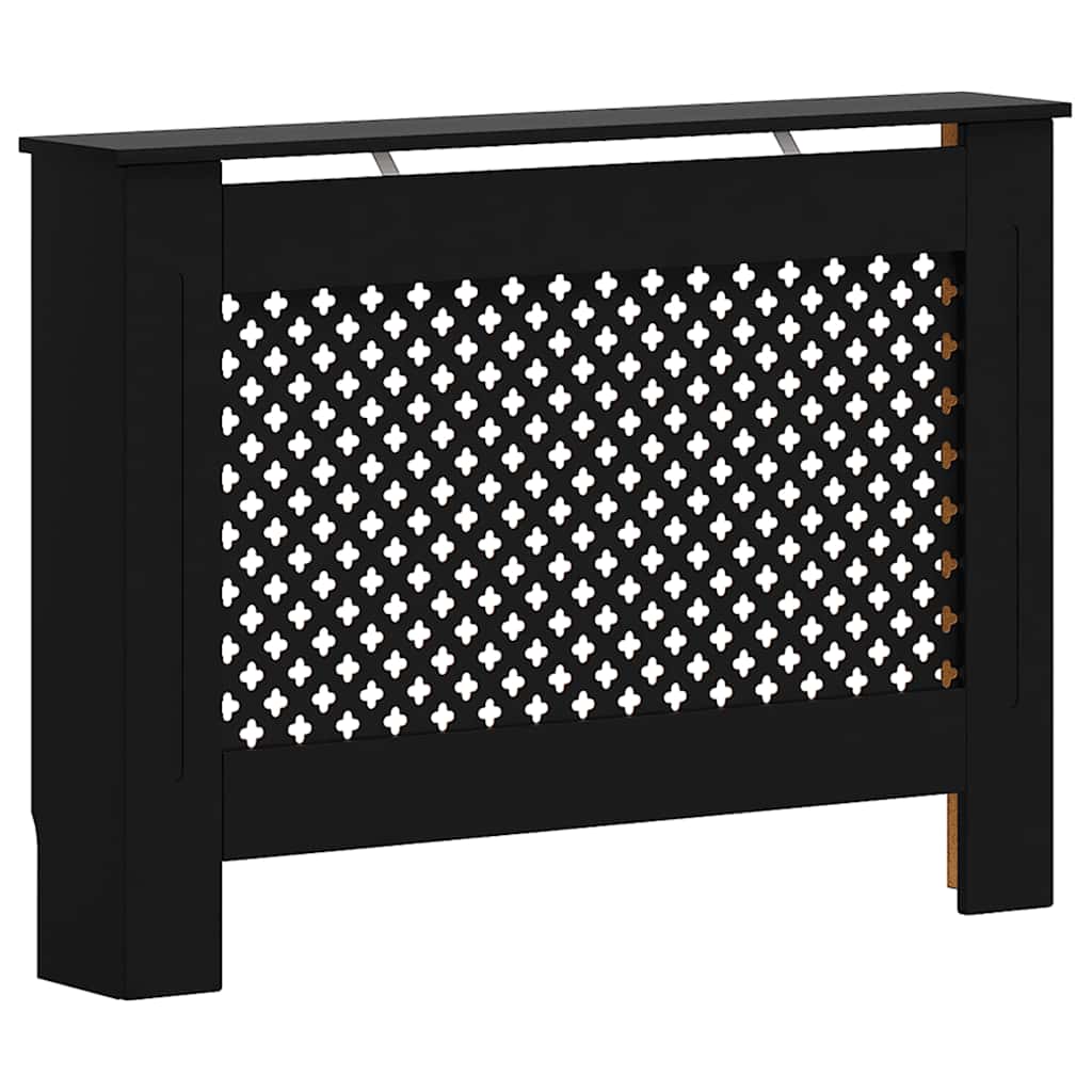 VIDAXL -Radiatorkonstruktion 112x19x81.5 cm MDF Schwarz