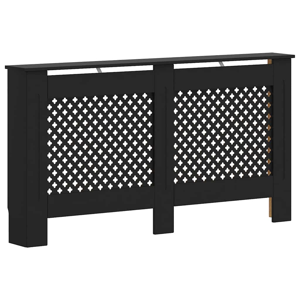 VIDAXL -Radiatorkonstruktion 152x19x81.5 cm MDF Schwarz