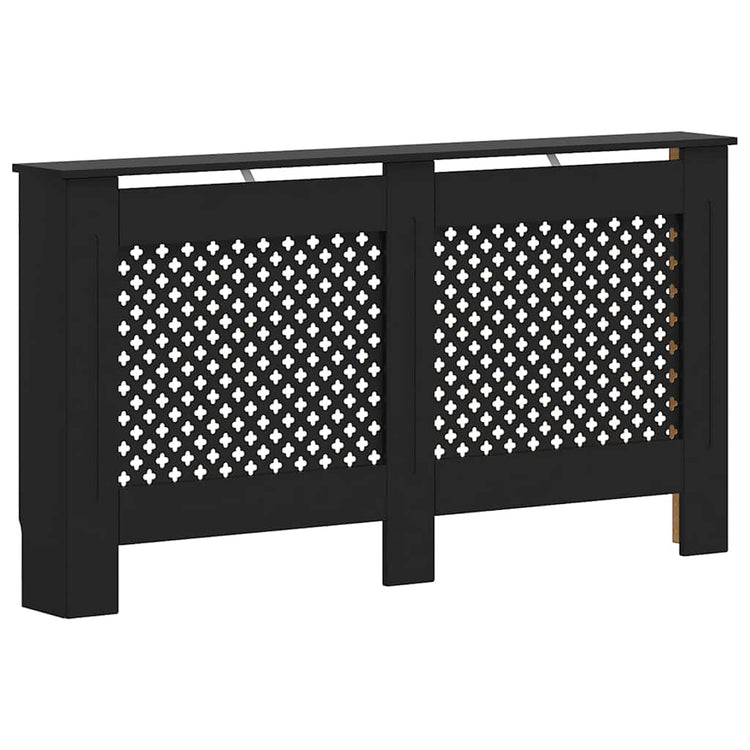 VIDAXL -Radiatorkonstruktion 152x19x81.5 cm MDF Schwarz