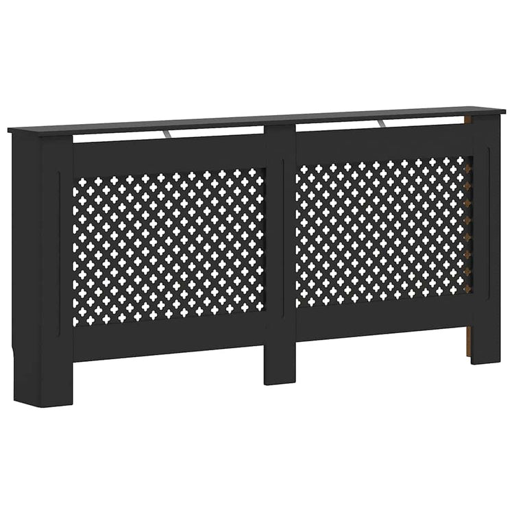 VIDAXL -Radiatorkonstruktion 172x19x81.5 cm MDF Schwarz