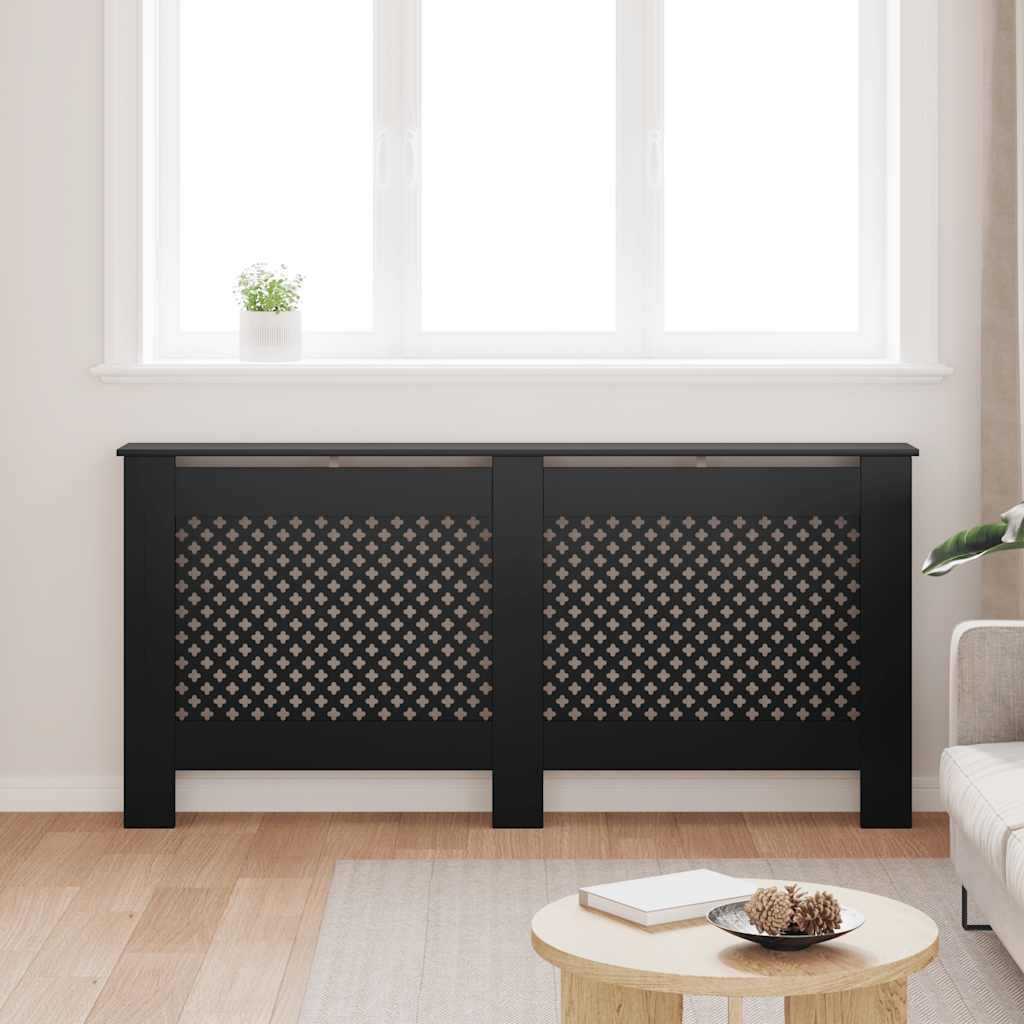 VIDAXL -Radiatorkonstruktion 172x19x81.5 cm MDF Schwarz