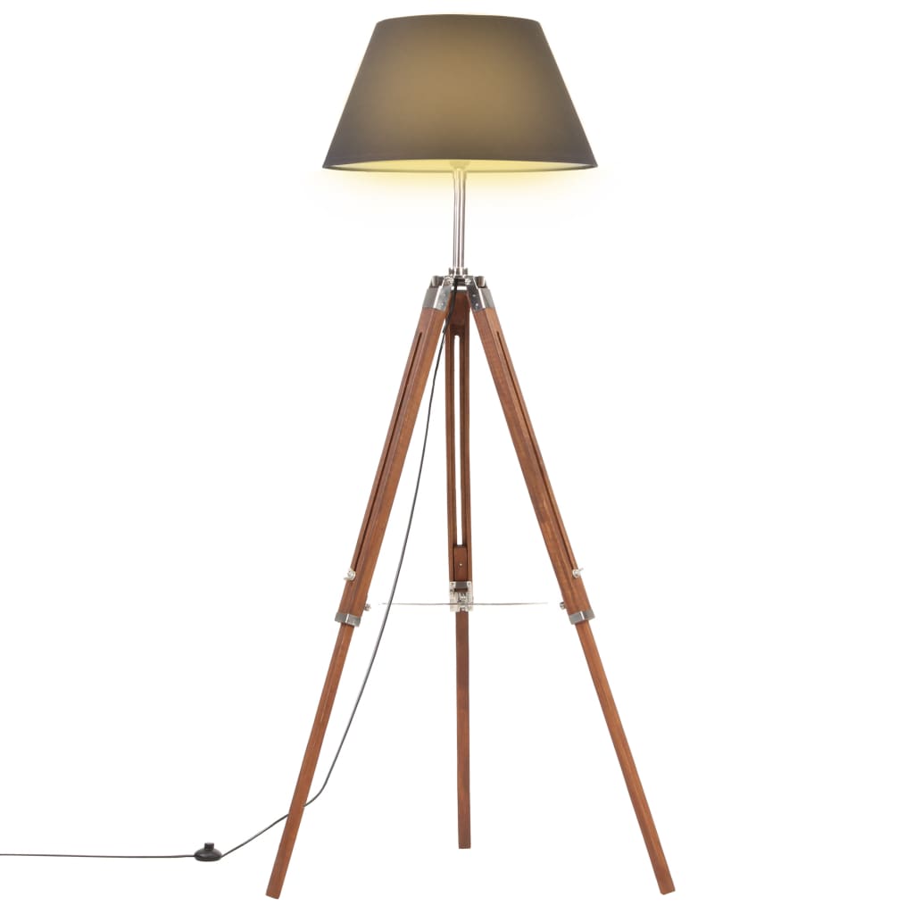 VIDAXL SHOHR LAMPE DRIEPOOT 141 cm Massiv Teakhonig braun und schwarz