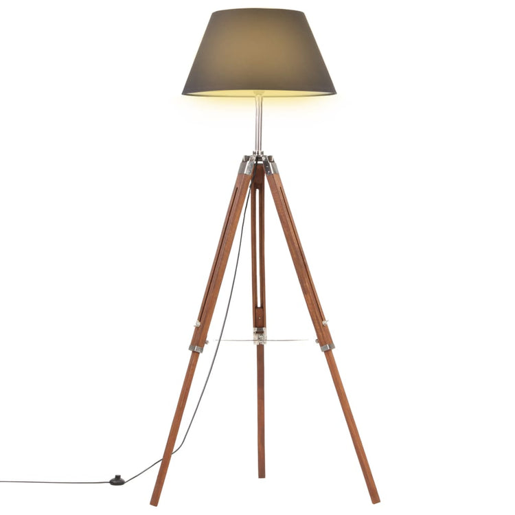 VIDAXL SHOHR LAMPE DRIEPOOT 141 cm Massiv Teakhonig braun und schwarz