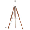 VIDAXL SHOHR LAMPE DRIEPOOT 141 cm Massiv Teakhonig braun und schwarz