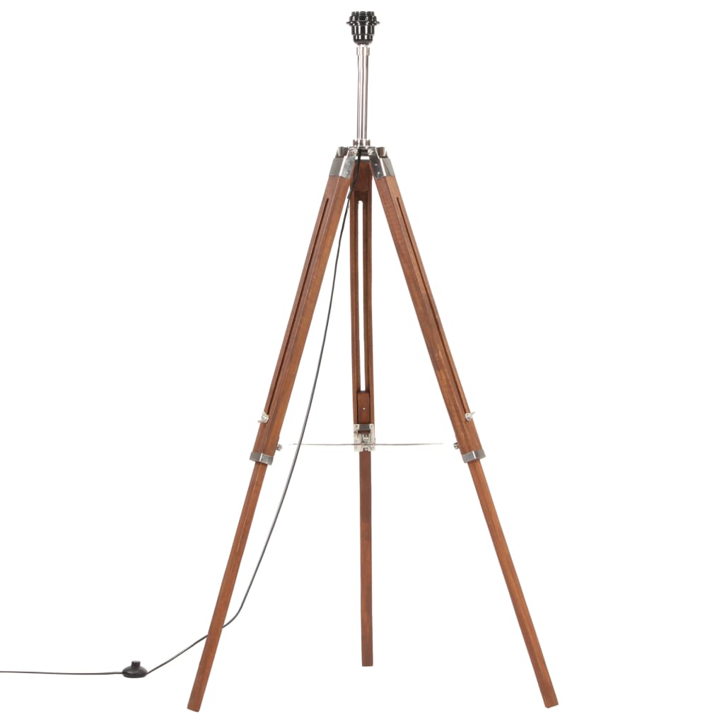 VIDAXL SHOHR LAMPE DRIEPOOT 141 cm Massiv Teakhonig braun und schwarz