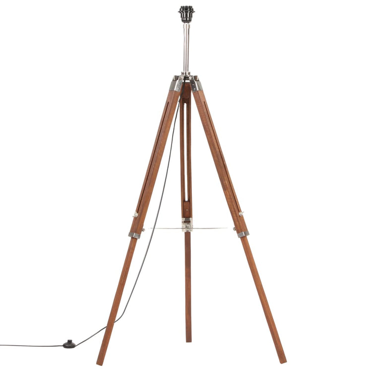 VIDAXL SHOHR LAMPE DRIEPOOT 141 cm Massiv Teakhonig braun und schwarz