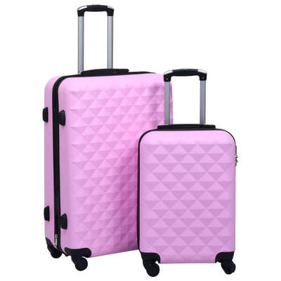 Vidaxl 2-teiliger hartes Gepäckset rosa
