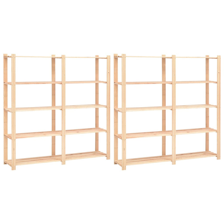 VIDAXL-Speicher 5-Schicht 2-PCs 170x38x170 cm Kiefernholz 500 kg