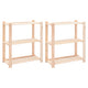 VIDAXL-LAGE-RAGS 3-LAYER 2 ST 80X38X90 CM Feststoffkiefer 150 kg