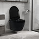 Vidaxl hängende Toilettengrenze mit Bidet -Funktion Keramik schwarz