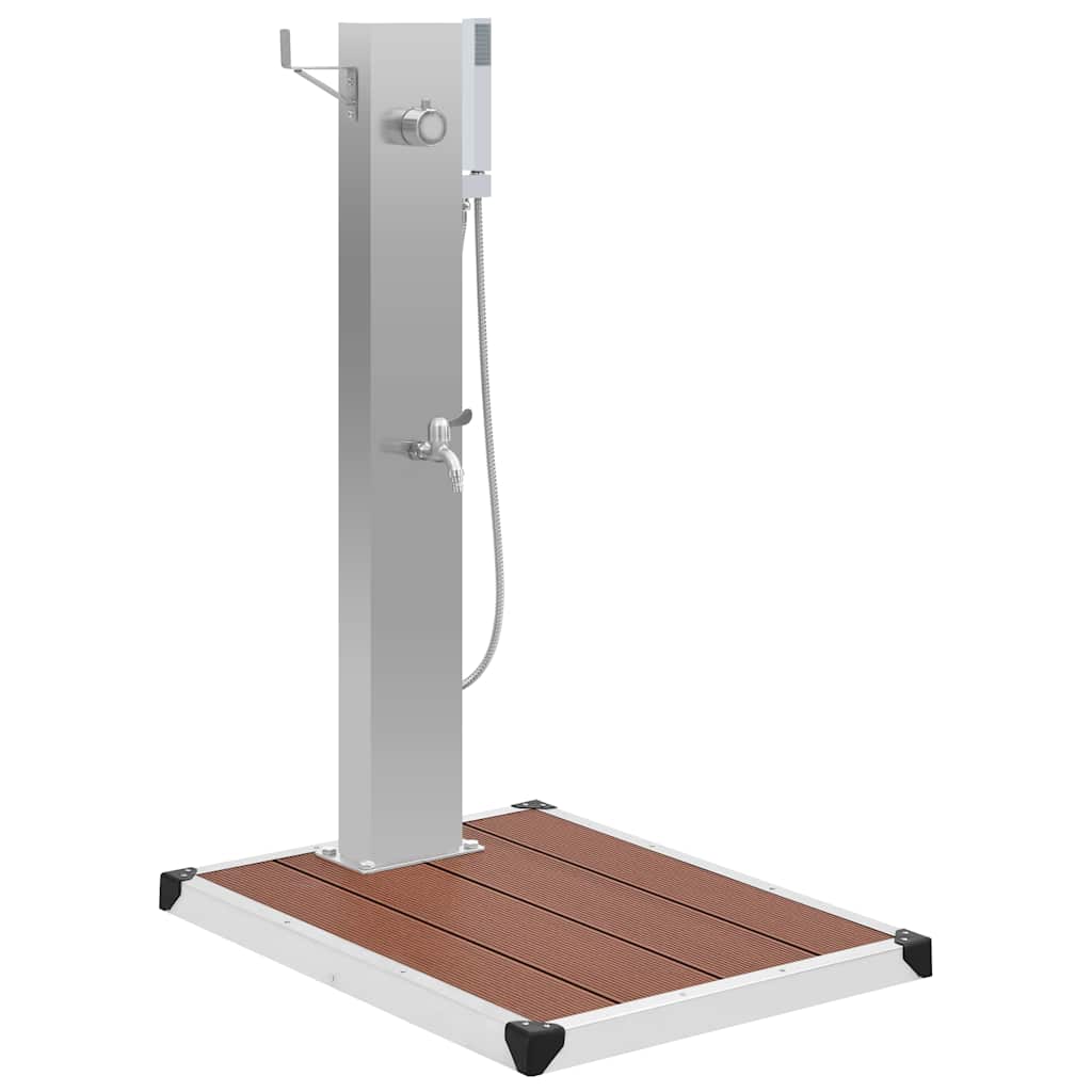 Vidaxl Outdoor -Dusche mit Backen HKC Edelstahl