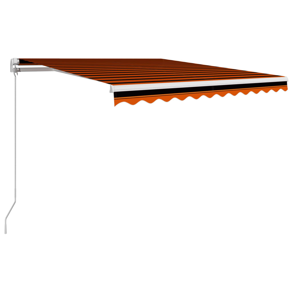 Vidaxl luifel erstreckt sich manuell 300 x 250 cm orange und braun