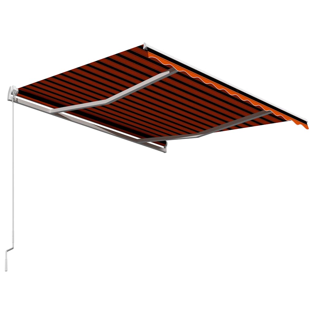 Vidaxl luifel erstreckt sich manuell 350 x 250 cm orange und braun