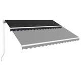 Vidaxl Luifel erstreckt sich manuell 400 x 300 cm Anthrazit - afbeelding 3