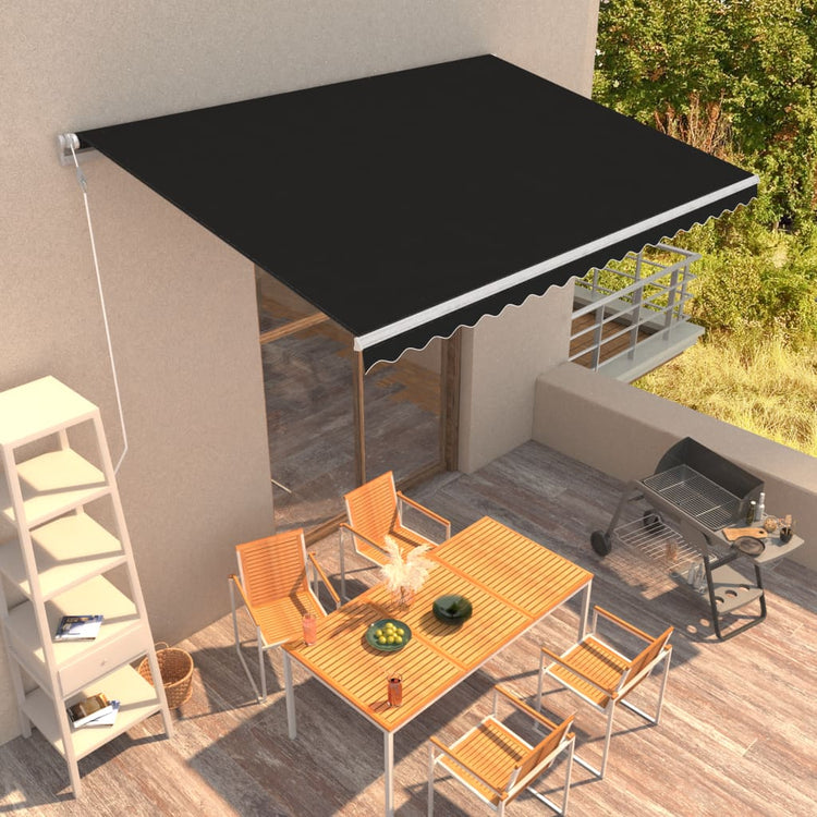 Vidaxl Luifel erstreckt sich automatisch 450 x 300 cm Anthrazit