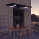 Vidaxl luifel mit LED 350x250 cm Anthrazit manuell ausziehbar