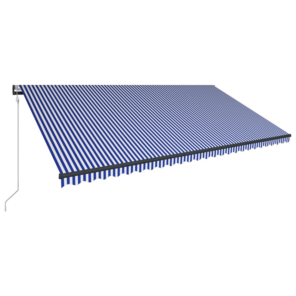Vidaxl Laifel mit Windsensor und LED 600x300 cm blau und weiß