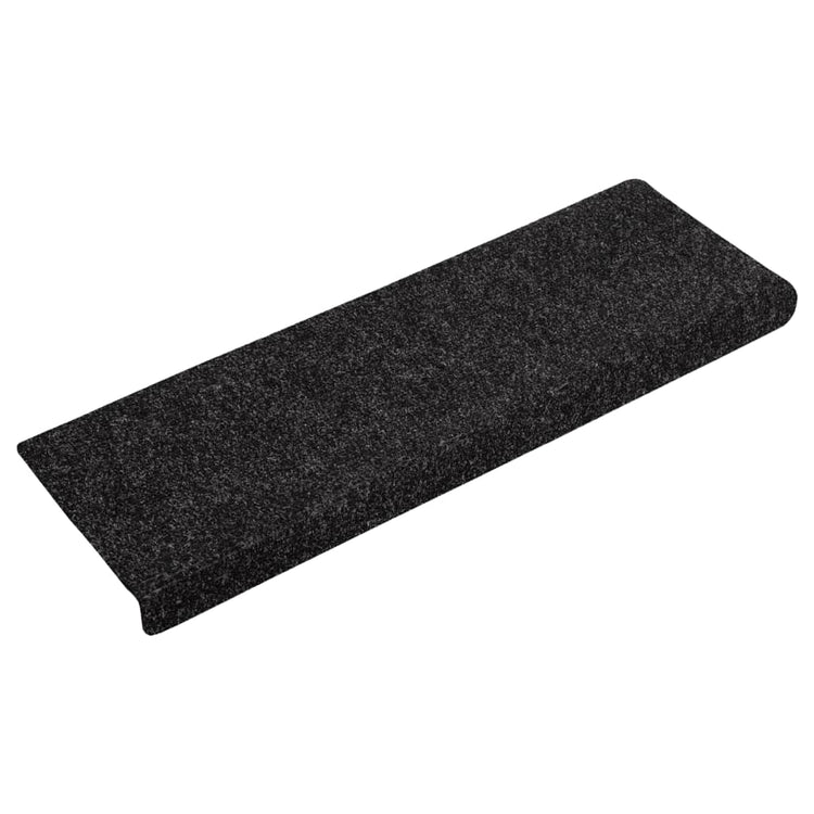 Vidaxl Treppenmatten 15 St 65x21x4 cm Nadel schwarz gefühlt