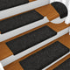 Vidaxl Treppenmatten 15 St 65x21x4 cm Nadel schwarz gefühlt