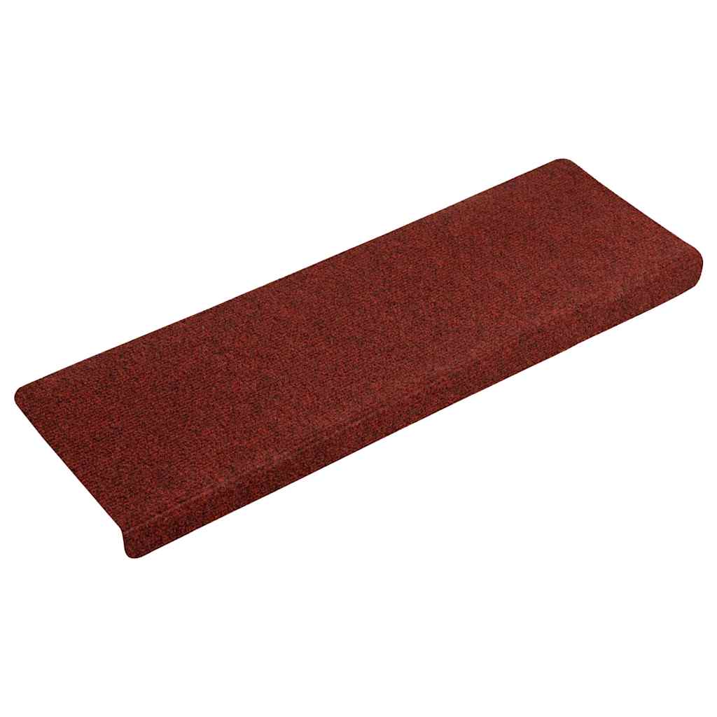 Vidaxl -Treppenmatten 15 St 65x21x4 cm Nadel rot gefühlt