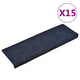 Vidaxl -Treppenmatten 15 St 65x21x4 cm Nadel Blau angefühlt