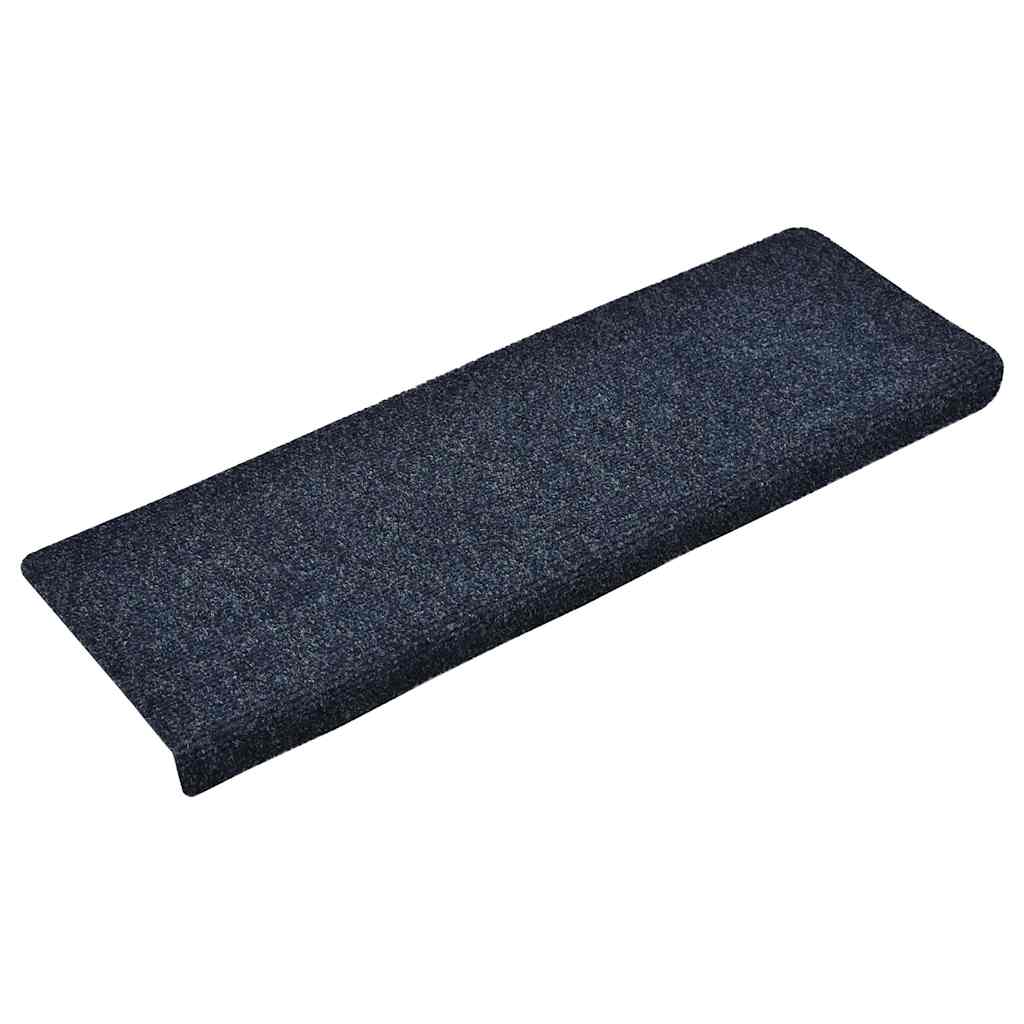 Vidaxl -Treppenmatten 15 St 65x21x4 cm Nadel Blau angefühlt