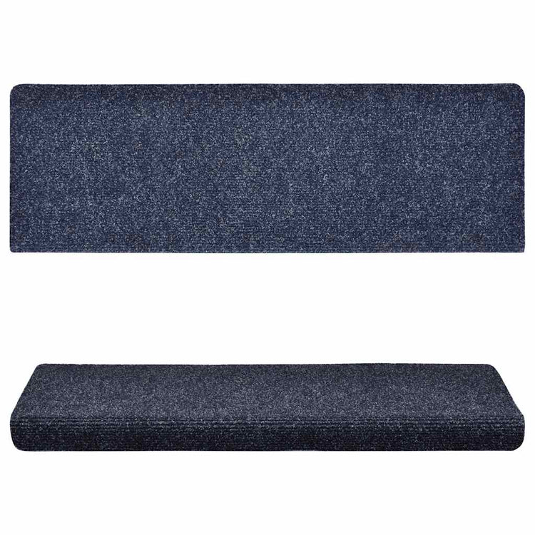 Vidaxl -Treppenmatten 15 St 65x21x4 cm Nadel Blau angefühlt