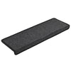 Vidaxl -Treppenmatten 15 ST 65x21x4 cm Anthrazit