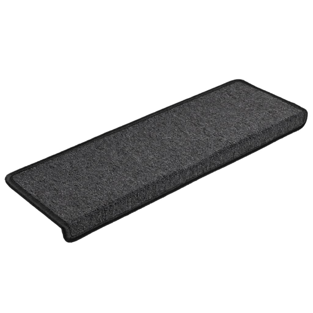 Vidaxl -Treppenmatten 15 ST 65x21x4 cm Anthrazit