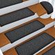 Vidaxl -Treppenmatten 15 ST 65x21x4 cm Anthrazit