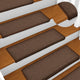 Vidaxl -Treppenmatten 15 ST 65x21x4 cm Braun