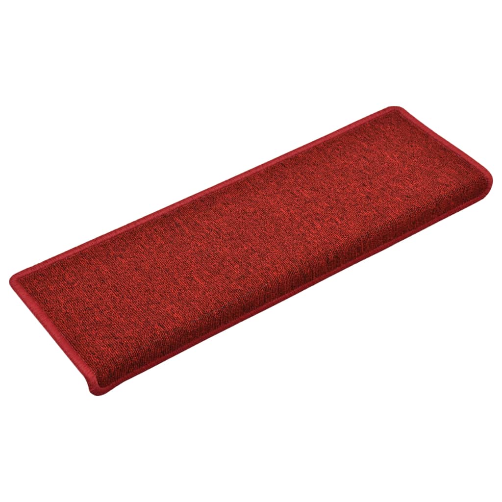 Vidaxl -Treppenmatten 15 ST 65x21x4 cm Rot