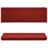 Vidaxl -Treppenmatten 15 ST 65x21x4 cm Rot