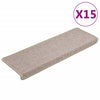 Vidaxl -Treppenmatten 15 ST 65x21x4 cm Taupe