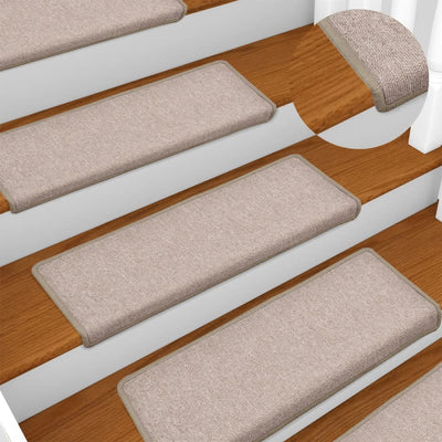 Vidaxl -Treppenmatten 15 ST 65x21x4 cm Taupe