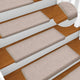Vidaxl -Treppenmatten 15 ST 65x21x4 cm Taupe