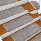 Vidaxl -Treppenmatten 15 ST 65x21x4 cm Grau