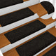 Vidaxl -Treppenmatten 15 ST 65x21x4 cm Schwarz