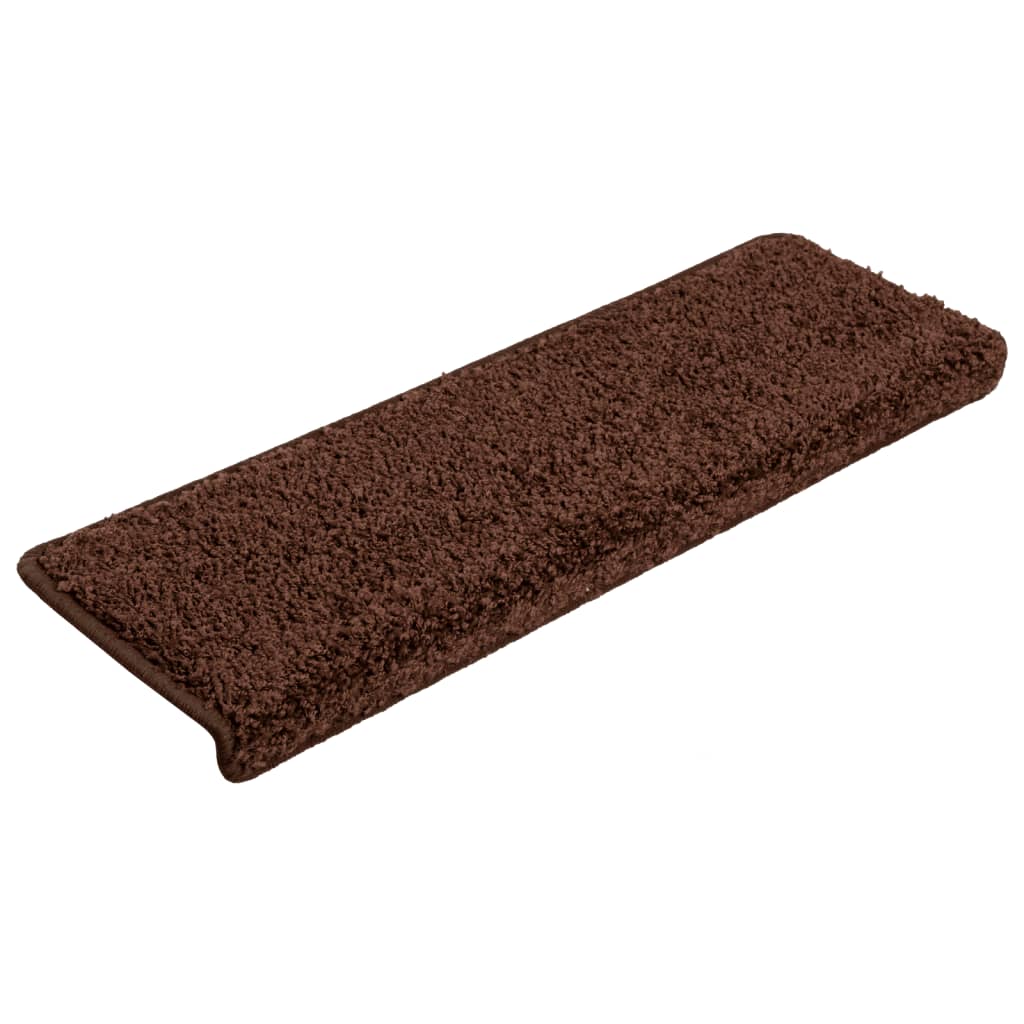 Vidaxl -Treppenmatten 15 ST 65x21x4 cm Braun
