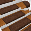 Vidaxl -Treppenmatten 15 ST 65x21x4 cm Braun