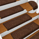 Vidaxl -Treppenmatten 15 ST 65x21x4 cm Braun