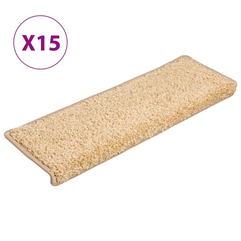 Vidaxl -Treppenmatten 15 ST 65x21x4 cm Braun