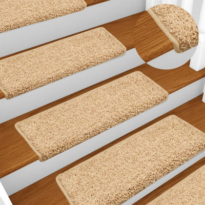 Vidaxl -Treppenmatten 15 ST 65x21x4 cm Braun