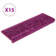 VidaXL Stufenmatten 15 Stk. 65x21x4 cm violett rechteckiger Rand