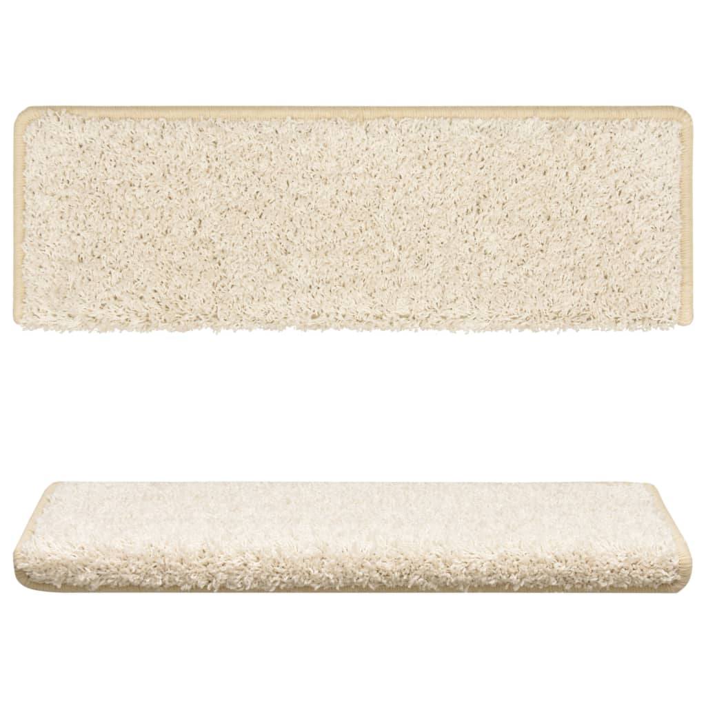 Vidaxx Stufenmatten 15 St. 65x21x4 cm weiß rechteckiger Rand